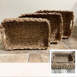 3 piece Rectangle basket set